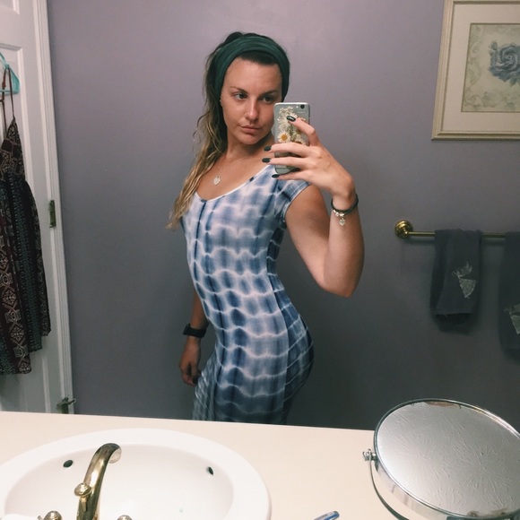 Tie dye fitted maxi dress - Picture 1 of 6